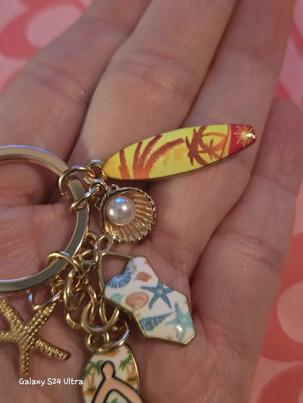Beach Theme Bag Charm/ Keychain NEW